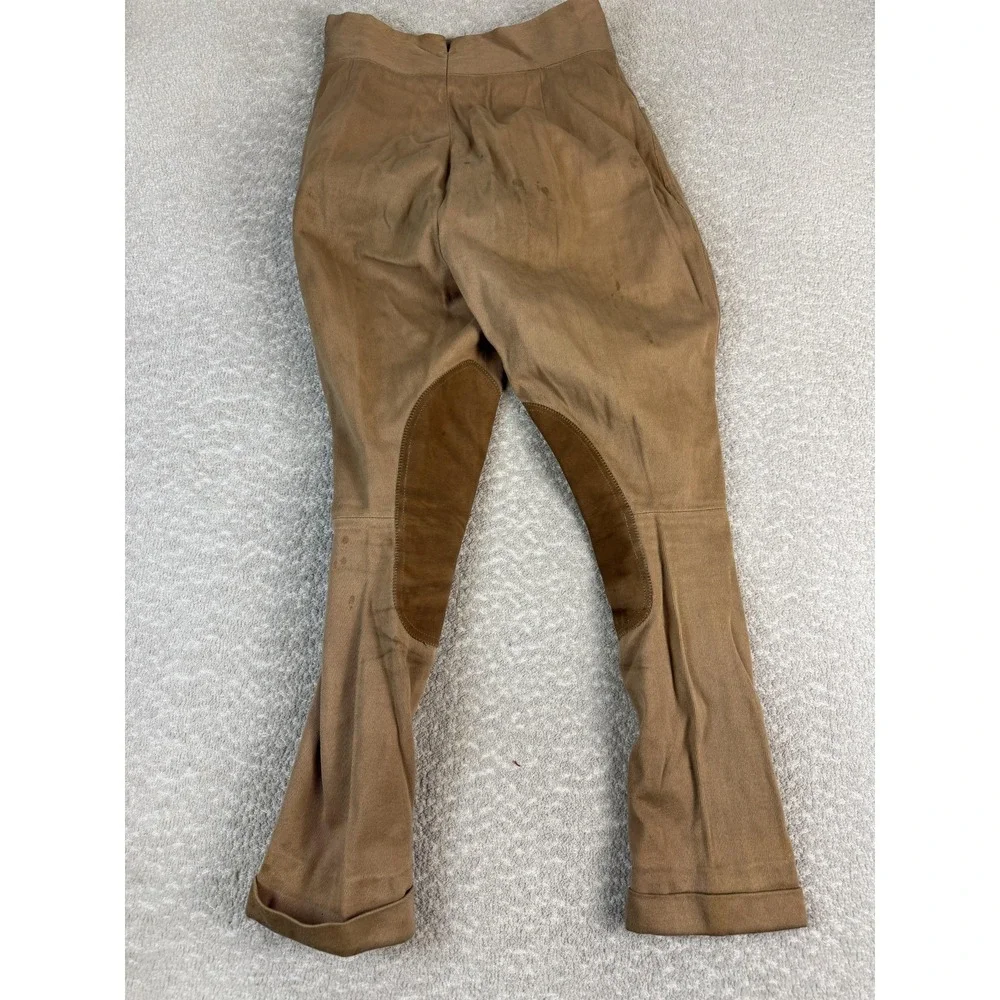 Vintage Over The Top Riding Togs Brown‎ Breeches Jodhpurs Suede Knee Patches